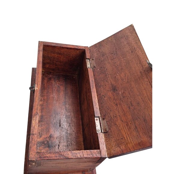 Vintage Wooden Storage Chest Lid & Metal Latch - Picture 13 of 16